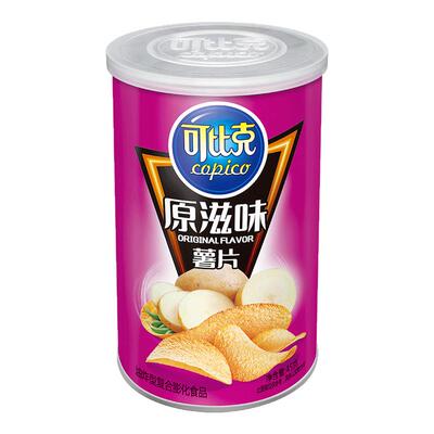 可比克薯片45g罐装办公室零食
