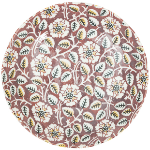 千代源日本进口繁花陶瓷釉下彩盘子餐盘菜盘日式蔷薇红色餐具家用