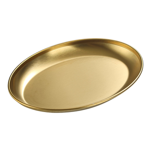 韩式304 不锈钢旦形盘鱼盘小吃盘烧烤盘火锅菜盘薯条盘烤肉盘子