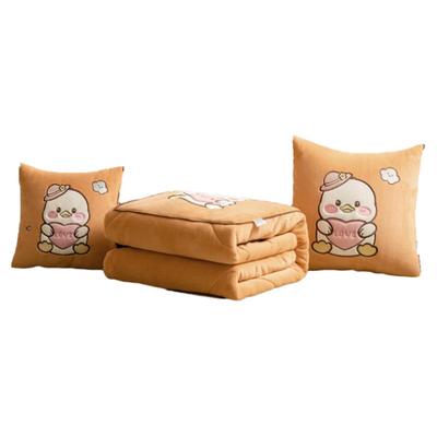 A类|特厚牛奶绒抱枕被子二合一