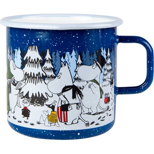 芬兰muurla搪瓷杯moomin姆明550ml加大号马克杯800ml经典大容量杯