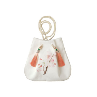 新款印花图案古风汉服包斜挎包单肩包流苏包中国风古代荷包配古装