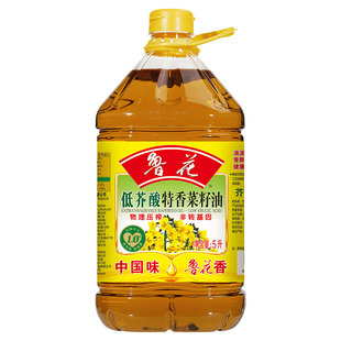 25年新货鲁花低芥酸特香菜籽油5L非转基因食用油压榨一级大桶油家