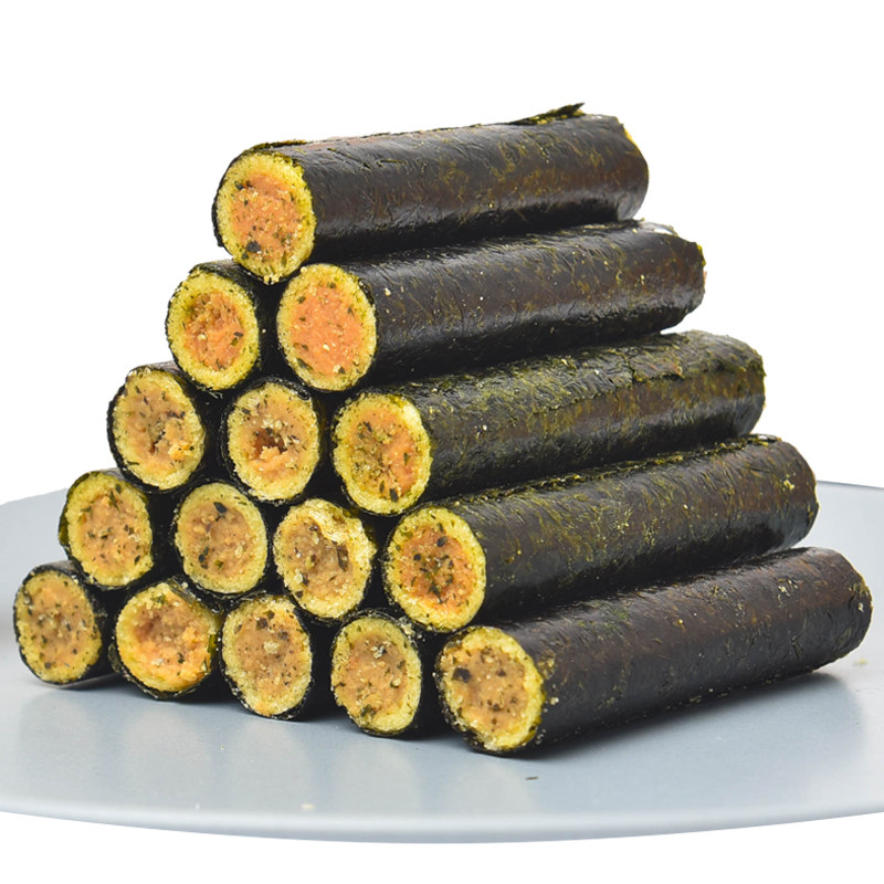 肉松蛋黄蟹黄海苔卷一斤约60条