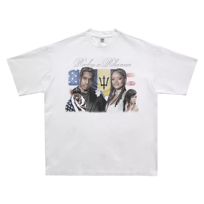 踢恩踢vintage情侣纯棉短袖T恤