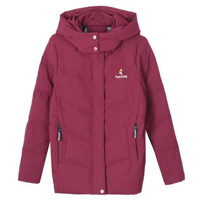 啄木鸟羽绒服女款2025冬季新款时尚妈妈加绒加厚保暖洋气短款外套