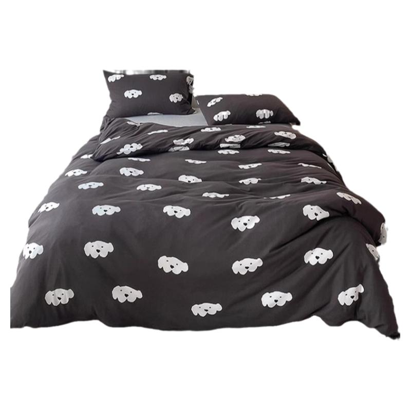 卡通全棉天竺棉四件套 a类亲肤裸睡针织棉被套纯棉床单床笠款床品