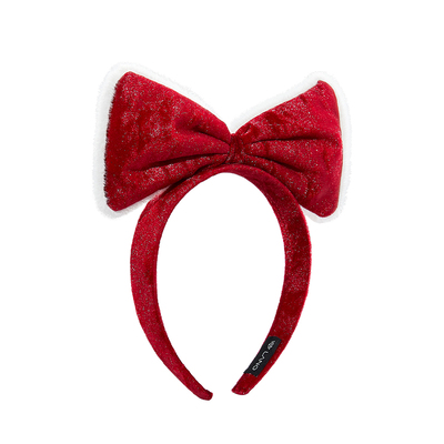 兰诺红丝绒蝴蝶结发箍女2025新款洋气高级感新年头饰头箍发饰头饰