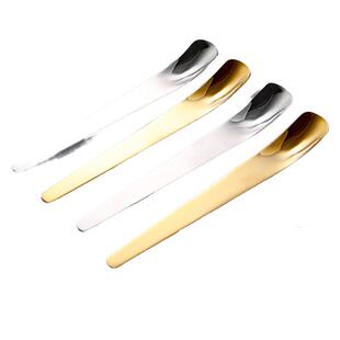 不锈钢甜品勺子高颜值吃蛋糕西瓜勺铁锹勺子平头铲子勺子网红创意