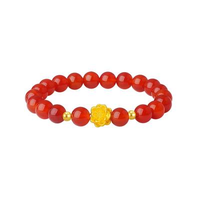 周大生黄金转运珠鸿运连连手串女