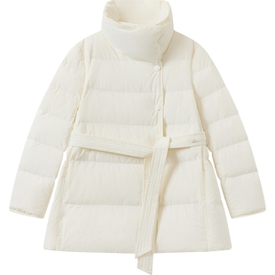 播保暖鹅绒羽绒服女冬季气质短款宽松时髦外套DDS4RD5307