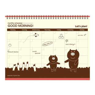 清仓SEASON台湾四季自填日期创意桌面台历月历月计划日程安排记事