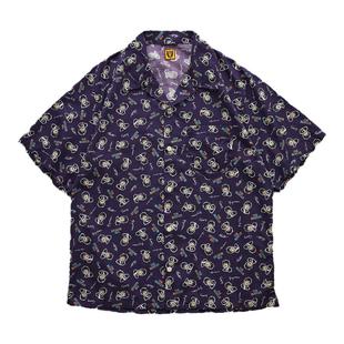 现货HUMAN MADE BEATLES ALOHA SHIRT披头士涂鸦乐队短袖衬衫24SS