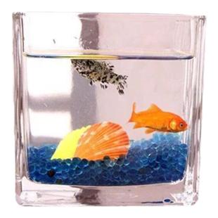 包邮方形玻璃鱼缸超白加厚迷你创意小鱼缸办公室桌面水培植物花瓶