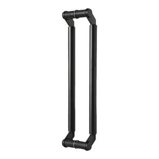 玻璃门拉手加厚不锈钢防夹手无指纹乳白黑色肯德基推拉木大门把手