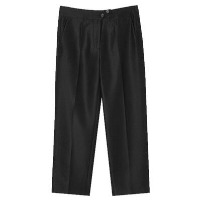 高腰九分裤纯色休闲裤