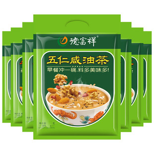 德富祥油茶陕西面茶老北京清真食品五仁咸早餐代餐680克油茶炒面