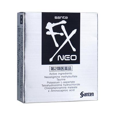 日本参天FX NEO银装眼药水12ml滴眼液正品进口缓解眼疲劳干涩银瓶