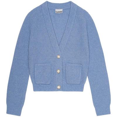 明星同款羊驼毛针织开衫GANNI