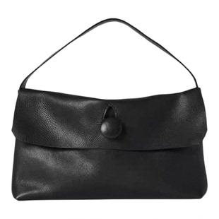 极简主义row系原厂牛皮Sally纽扣翻盖手提迷你包