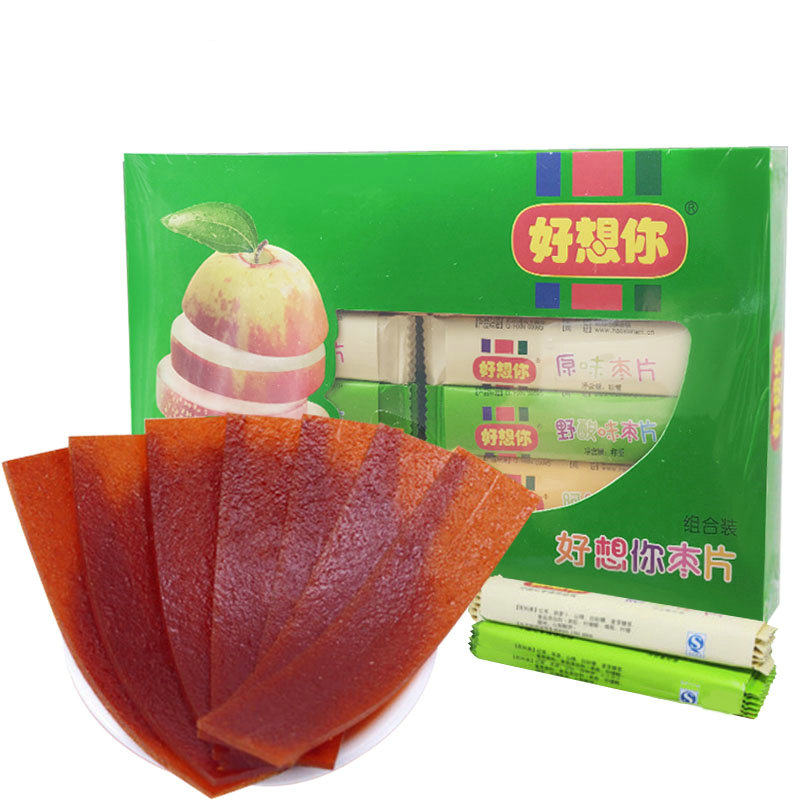 好想你枣片360克混装红枣片原味阿胶野酸味多口味100片健康零食