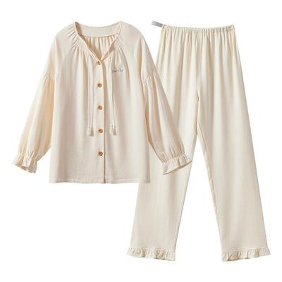 嫚熙秋冬弹力丝麻棉月子服家居服