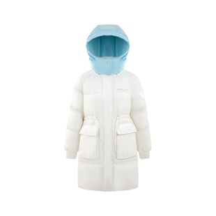 波司登2023冬季女中长款甜美廓形撞色时尚羽绒服B30145426