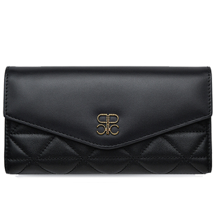 皮尔卡丹钱包女真皮长款钱夹头层牛皮票夹银包手拿零钱单肩斜挎包