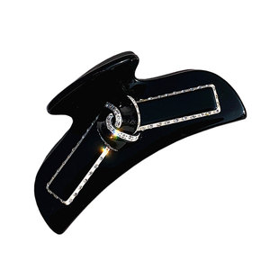 新品高端发饰 精致优雅镶钻大号发抓夹盘发夹轻奢欧美百搭发饰