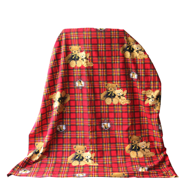 全棉老绒布保暖卡通风单双人被套