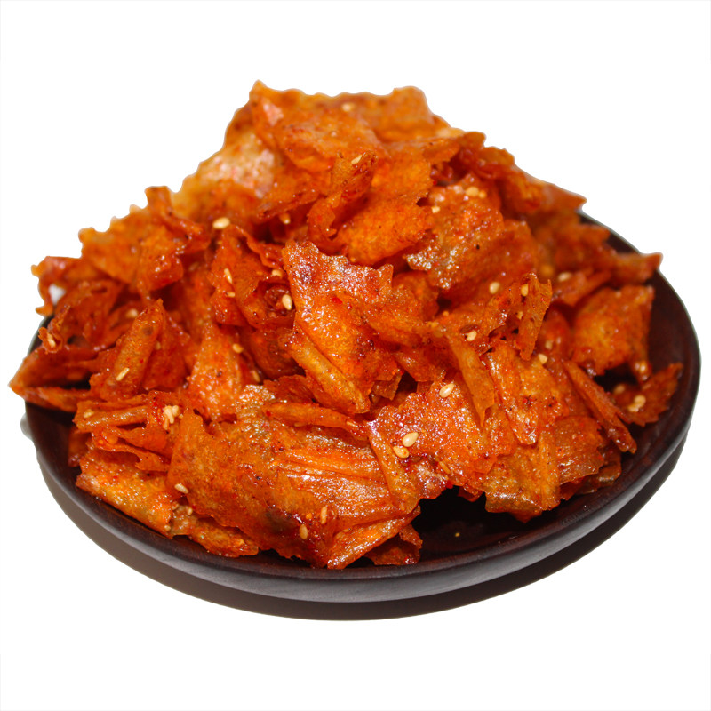 文杰手撕豆皮500g油炸辣片平江