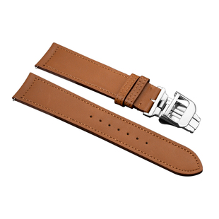 适用积家表带男真皮弧口快拆小牛皮原装北宸小丑地理月相大师表带