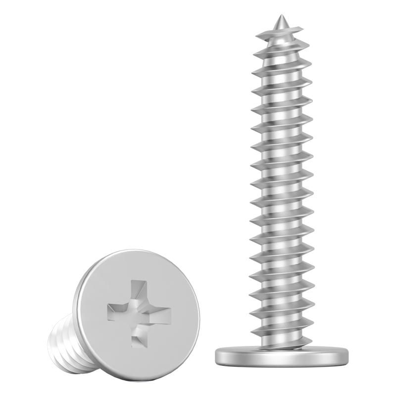 304不锈钢CA扁平头自攻螺丝超薄头十字大头平头自攻钉M2M3M4M5M6