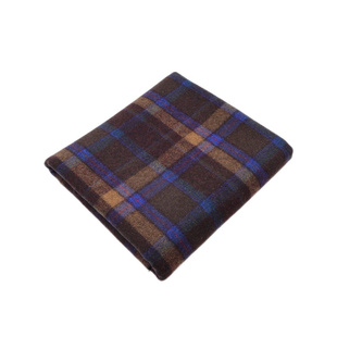 进口 深棕色彩色格纹90%wool羊毛毛呢毛料面料大衣西装裙子布料