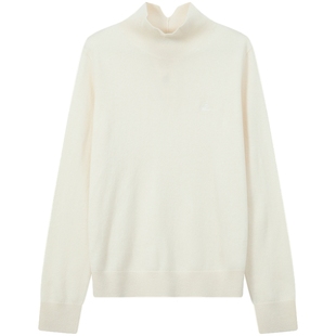 100%山羊绒 BEANPOLE滨波  女士商务休闲素色高领套头衫