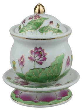 陶瓷供杯果碟香炉莲花水果盘贡碟