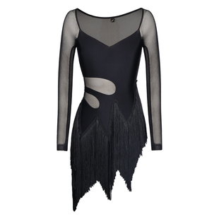 Dancebaby拉丁舞比赛花服高级专业流苏连衣裙2026新款表演服D75