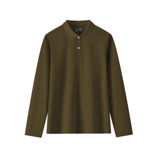 Marc O'Polo/MOP2025冬季新款索罗那合体棉涤混纺长袖POLO衫男士