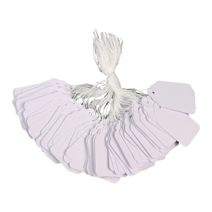 珠宝饰品标签小吊牌 空白手写纸卡价格标签 挂件棉线服装吊牌定制