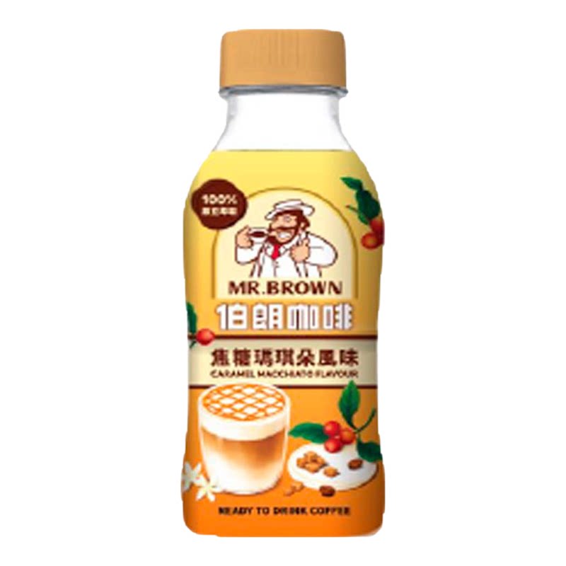 Mr. Brown Coffee 伯朗先生咖啡焦糖玛奇朵口味咖啡瓶装6瓶x330ml
