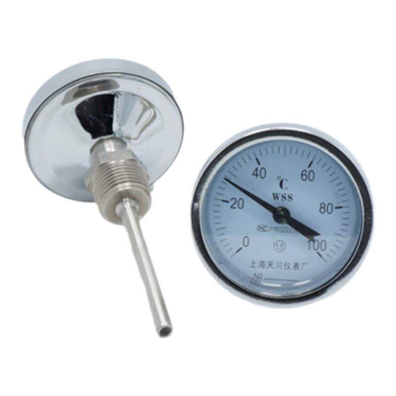 上海天川仪表WSS-301轴向双金属温度计2分4分牙0-50,100,200,300