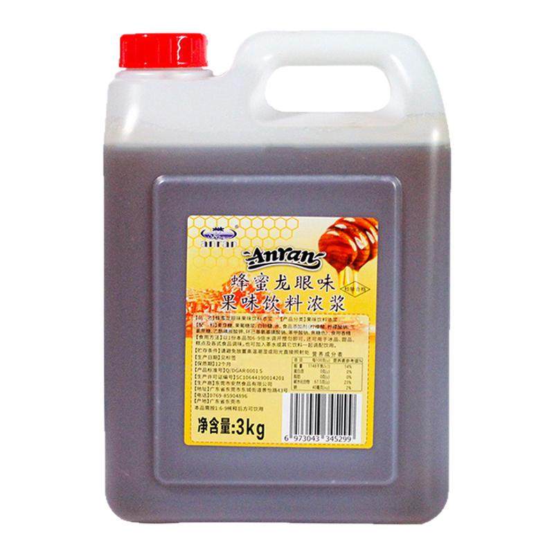 安然龙眼蜜蜂蜜奶茶店专用丹桂桂圆花蜜味浓缩四果汤糖浆商用整箱