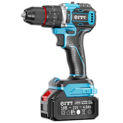 圣莫尔2025新款锂电钻大功率无刷冲击手电钻电动螺丝刀打墙打钢板