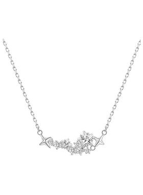 2024新款爆款星星纯银项链女生秋冬毛衣链轻奢小众高级感锁骨链女