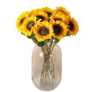 仿真向日葵欧式假花单支太阳花田园风家居摄影舞蹈道具婚庆把花束
