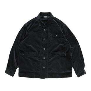 现货 WILDTHINGS USAF OFFICER L/SHIRTS细纹灯芯绒口袋衬衫23AW
