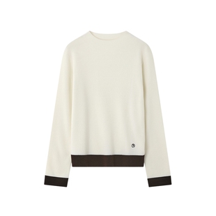 时然大码女装简约半高领打底衫25秋冬新款微胖mm轻熟针织长袖上衣