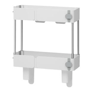 马桶上方置物架卫生间免打孔多层多功能收纳架厕所水箱收纳盒塑料