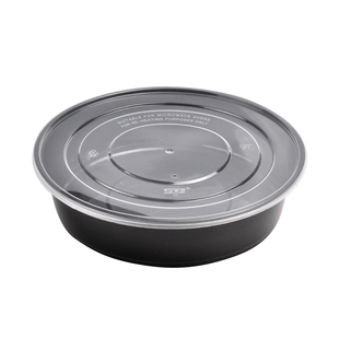 圆形880/1080/1280ml一次性餐盒小龙虾打包盒外冒菜干锅超大饭盒