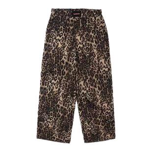 【现货】GROVE EDGE美式辣妹豹纹休闲裤子女阔腿裤宽松直筒裤长裤